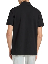 Jacquard Logo Stretch-Cotton Polo Shirt