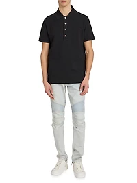 Jacquard Logo Stretch-Cotton Polo Shirt
