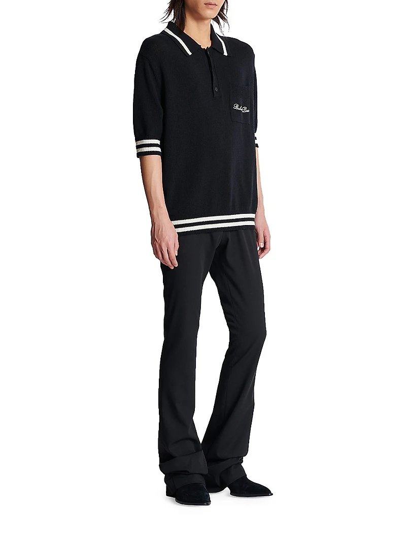 Logo-Embroidered Cotton-Blend Polo
