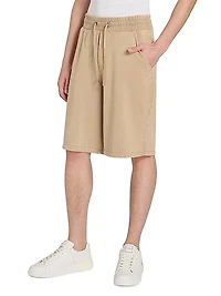 Logo-Embroidered Cotton Bermuda Shorts