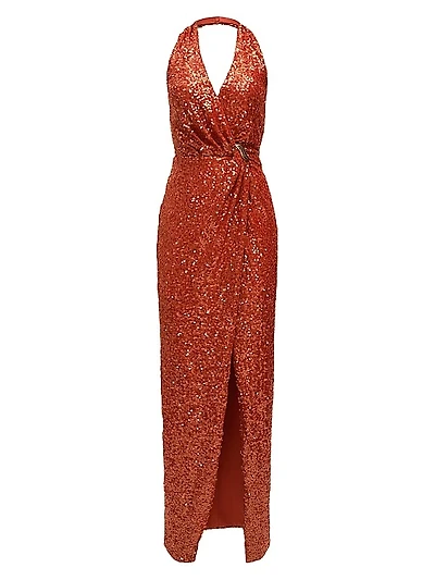 Svetlana Foil Sequin Gown