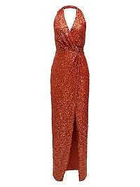 Svetlana Foil Sequin Gown