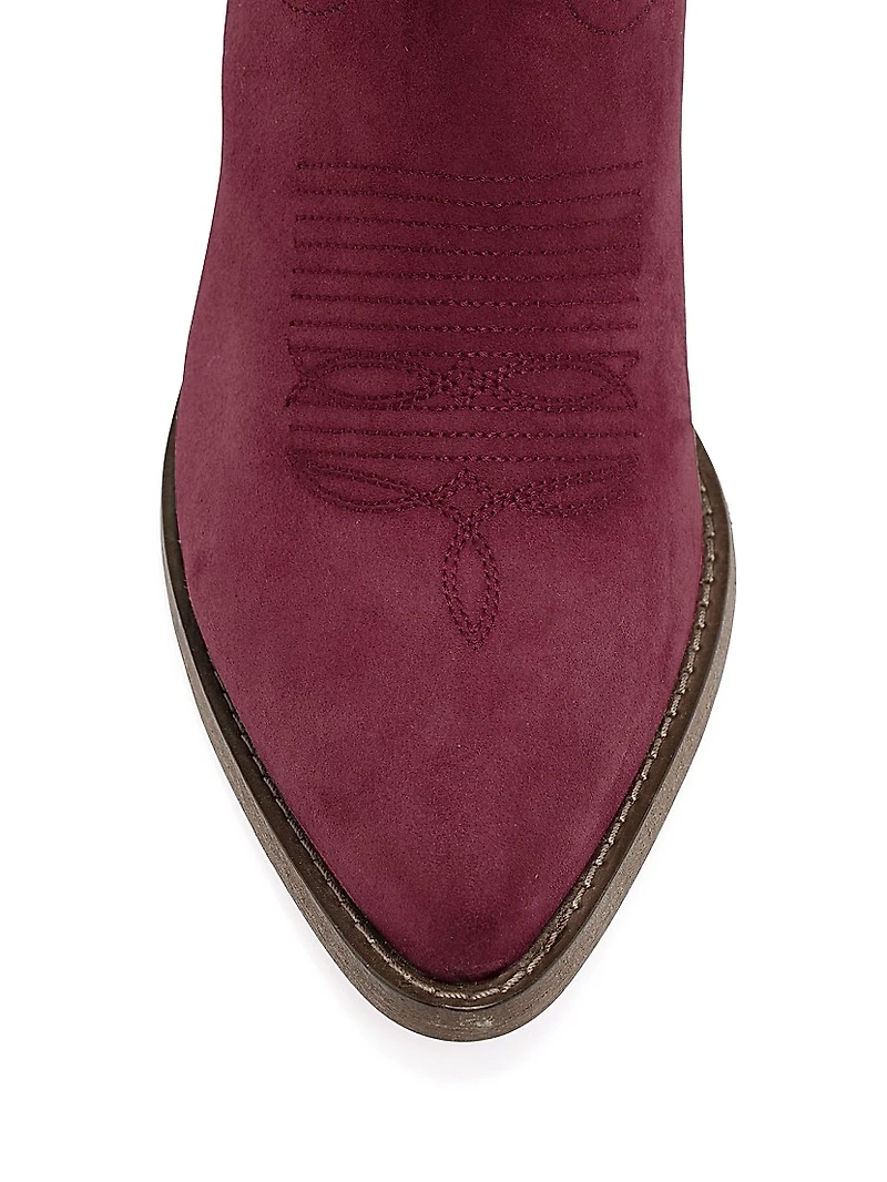 Leigh Anne 90MM Suede Ankle Booties