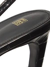 Sharp 50MM Croc-Effect Leather Slingback Pumps