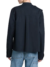 Button-Collar Cotton Shirt