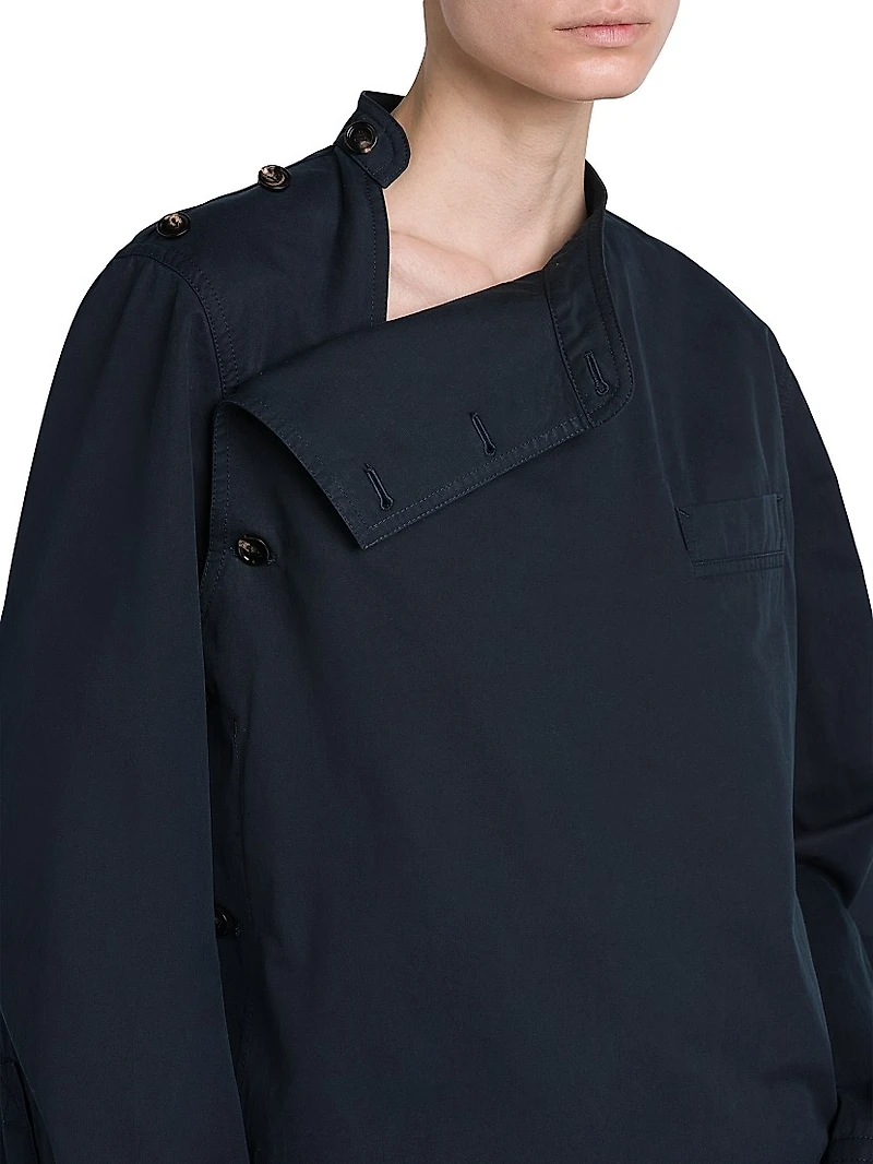 Button-Collar Cotton Shirt