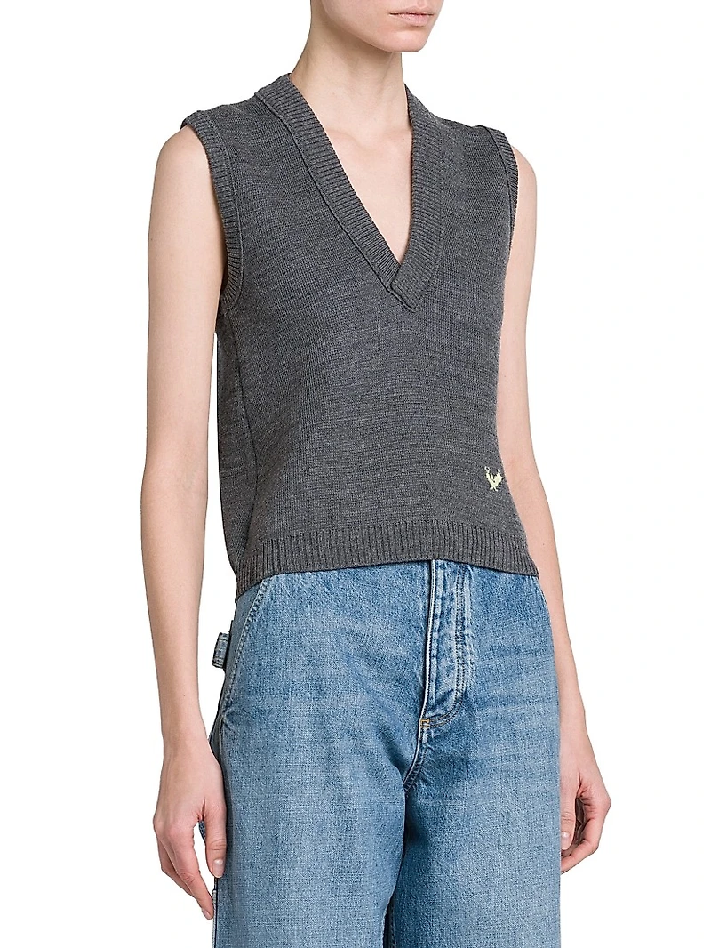 Logo Wool Sweater Vest