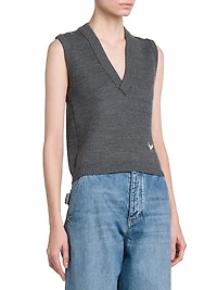 Logo Wool Sweater Vest