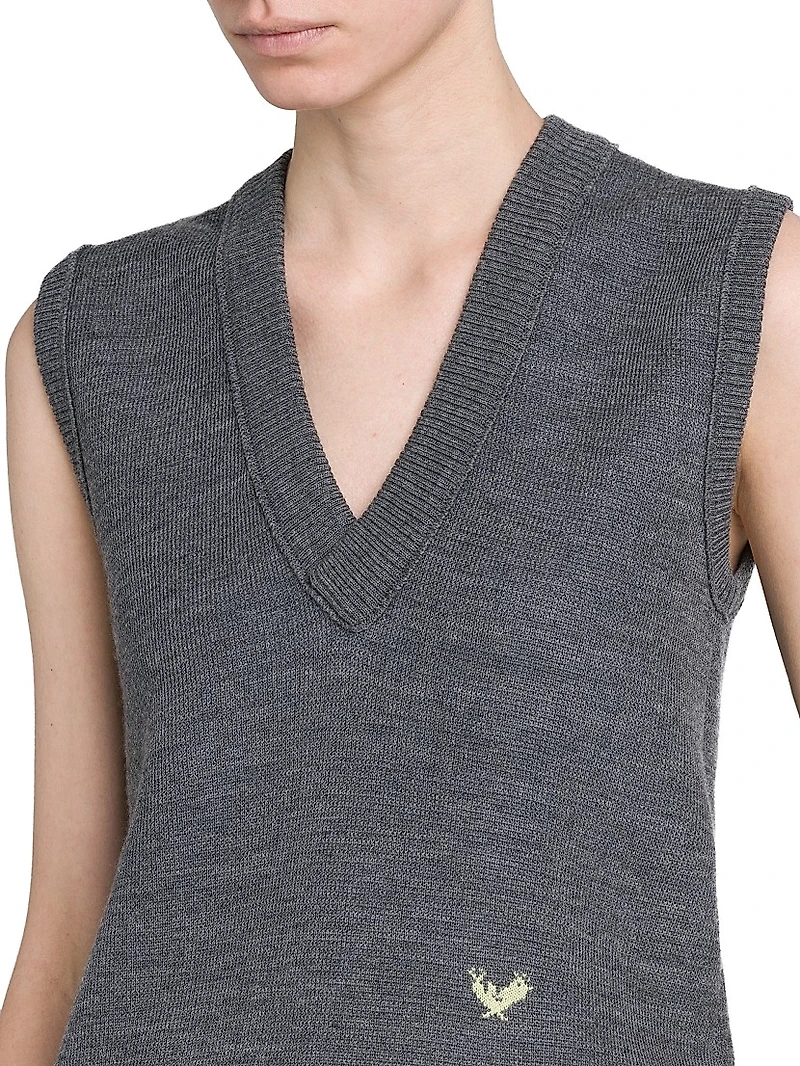 Logo Wool Sweater Vest