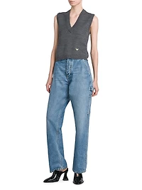 Logo Wool Sweater Vest