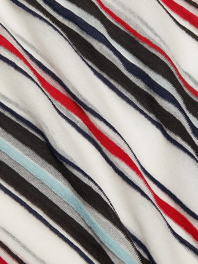 Striped Knit Scoopneck Tank Top