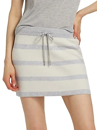 Striped Knit Miniskirt