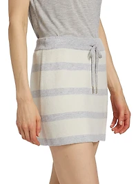 Striped Knit Miniskirt