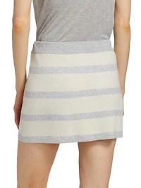 Striped Knit Miniskirt