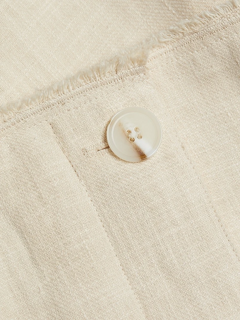 Spencer Cotton-Linen Strapless Blazer