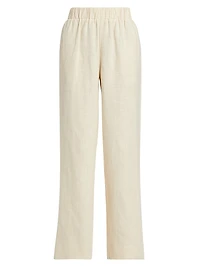 Tabio Linen-Cotton Pants