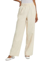Tabio Linen-Cotton Pants