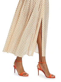 Kensington Silk Polka Dot Maxi Skirt