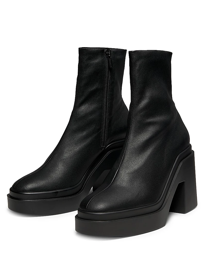 Nina 110MM Leather Platform Booties