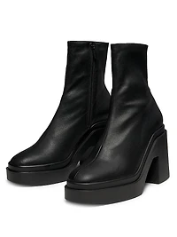 Nina 110MM Leather Platform Booties