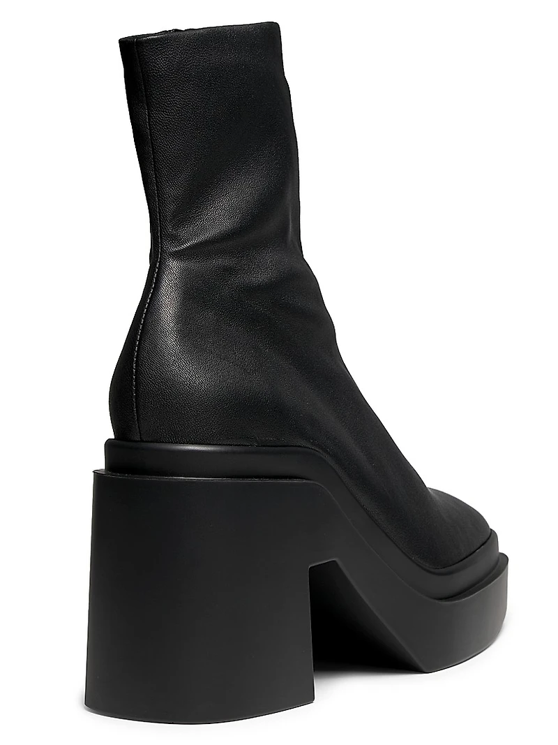 Nina 110MM Leather Platform Booties