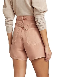 Stella Denim High-Rise Wide-Leg Shorts