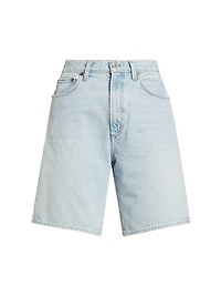 Vida Denim High-Rise Split Jean Shorts