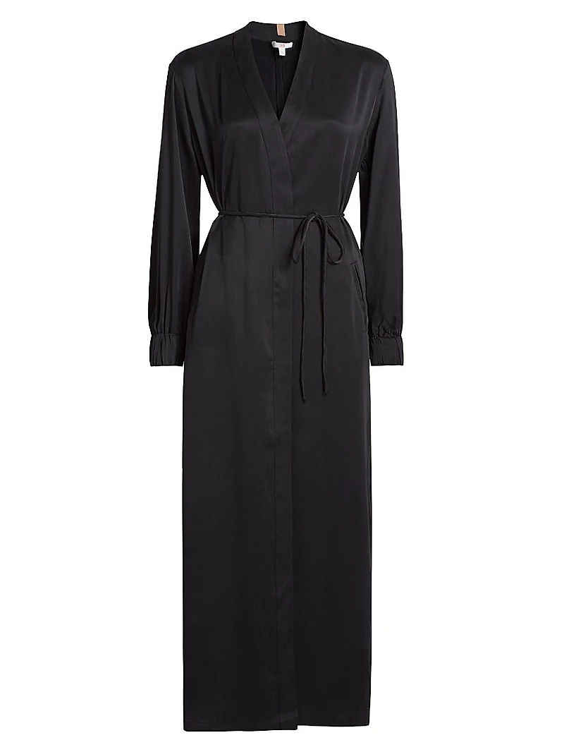 Washable Silk Long Robe