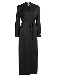 Washable Silk Long Robe