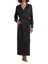 Washable Silk Long Robe