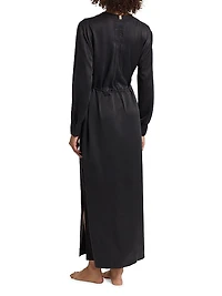 Washable Silk Long Robe