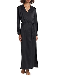 Washable Silk Long Robe