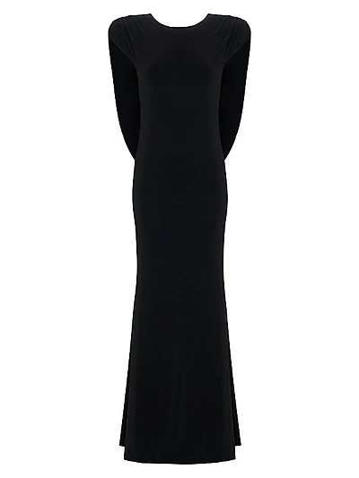 Takin It All Draped-Back Gown