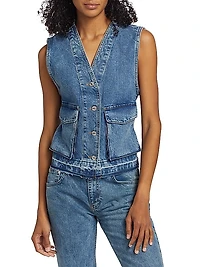 Denim Flap Pocket Waistcoat