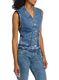 Denim Flap Pocket Waistcoat
