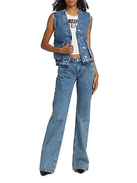 Denim Flap Pocket Waistcoat