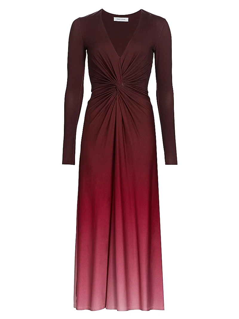 Twist-Front Midi-Dress