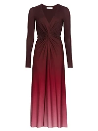 Twist-Front Midi-Dress