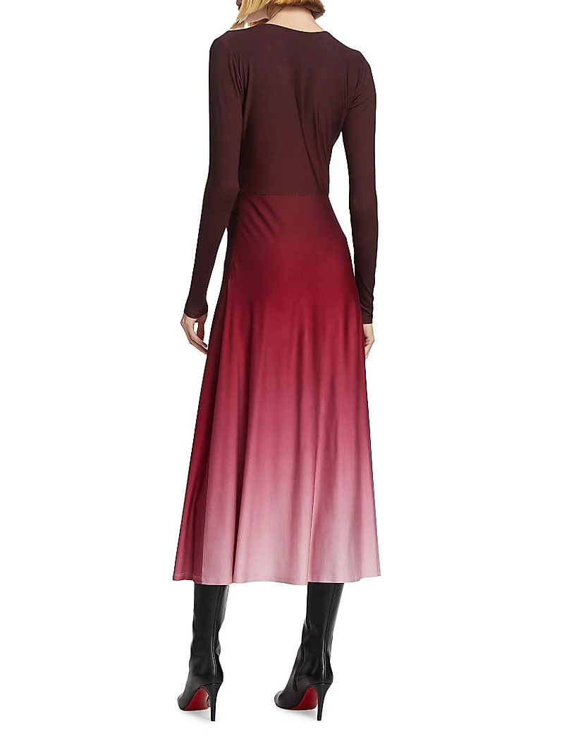 Twist-Front Midi-Dress