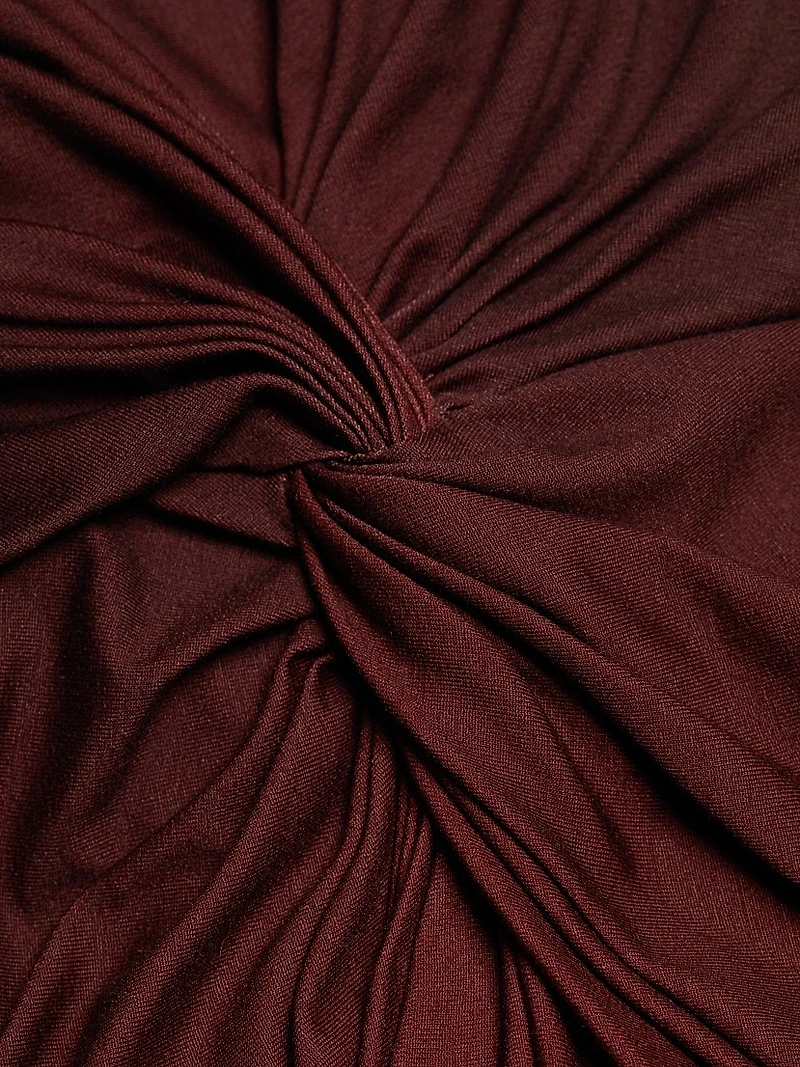 Twist-Front Midi-Dress