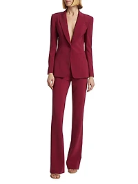High-Rise Straight-Leg Trousers