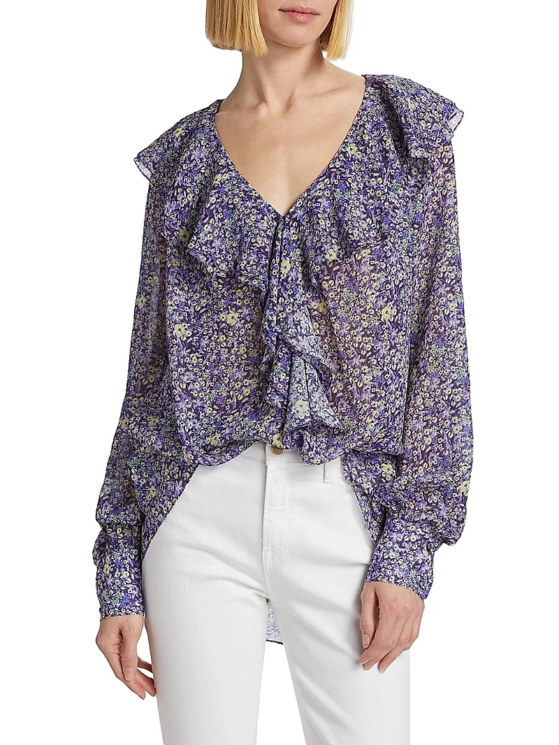 Floral Ruffled Blouse