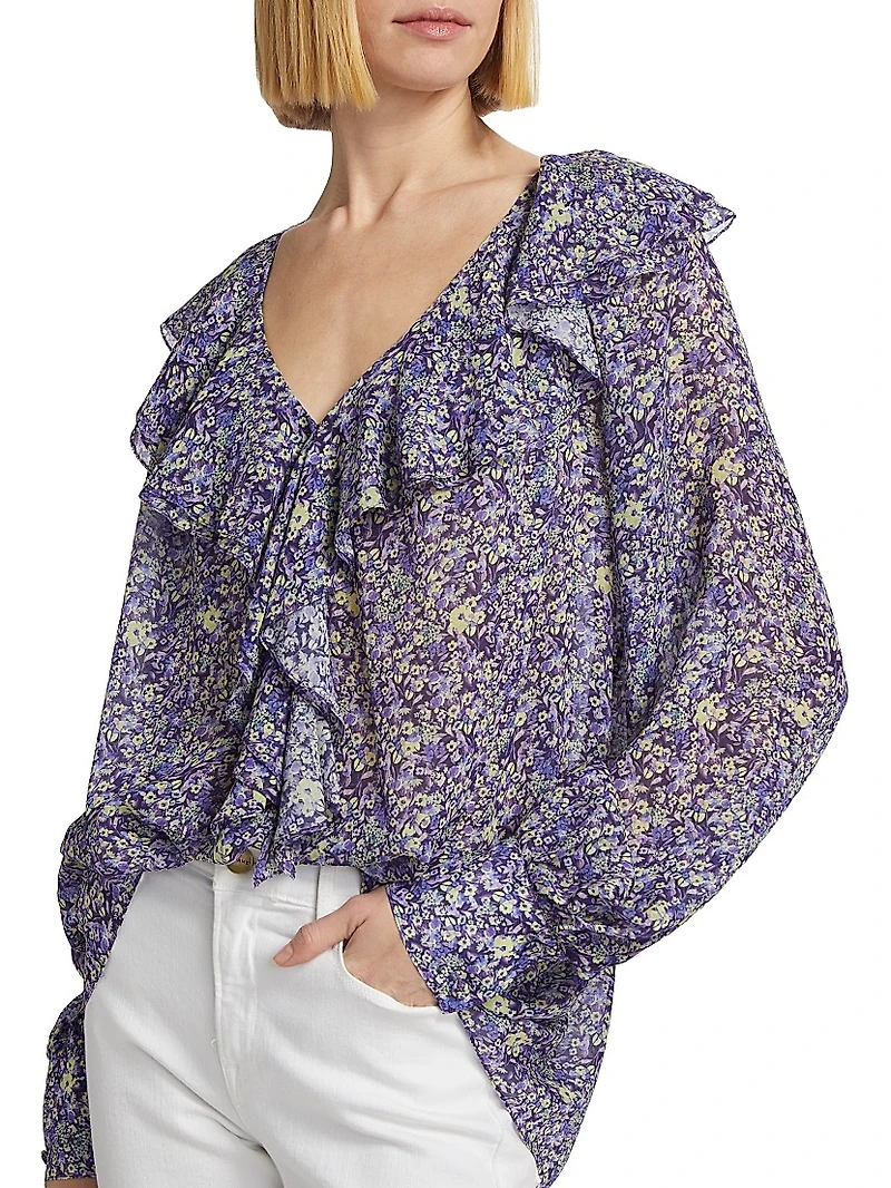 Floral Ruffled Blouse