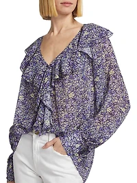Floral Ruffled Blouse