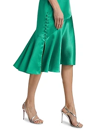 Victoria Flutter-Sleeve Cocktail Dress