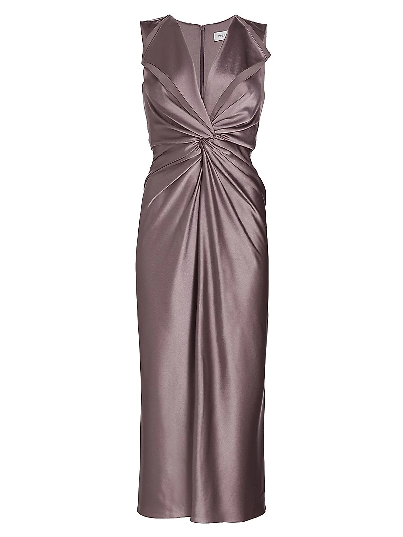 Lily Twist Front Midi-Dress