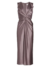 Lily Twist Front Midi-Dress