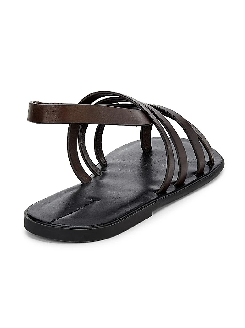 Line Strappy Leather Sandals