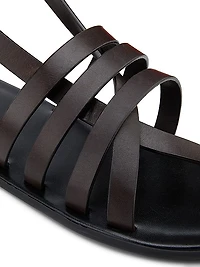 Line Strappy Leather Sandals