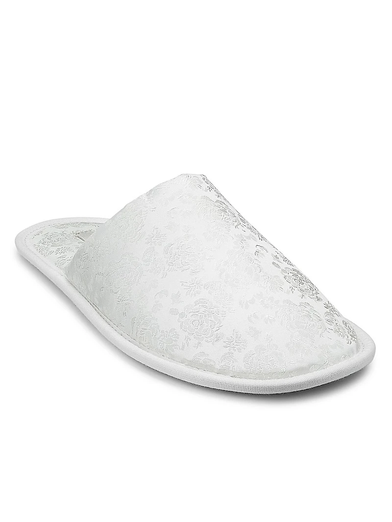 Frances Silk-Blend Slippers